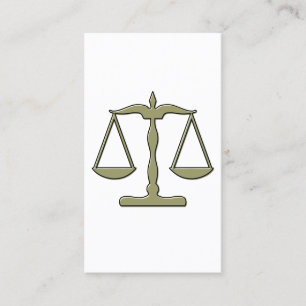 Tarjeta De Visita escala de justicia extraña