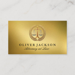 Tarjeta De Visita Escala de justicia   Logo de la Firma de Leyes