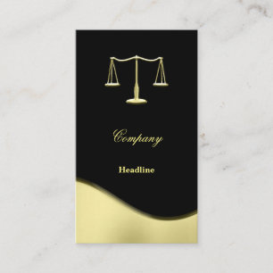 Tarjeta De Visita Escala de Justicia Oro