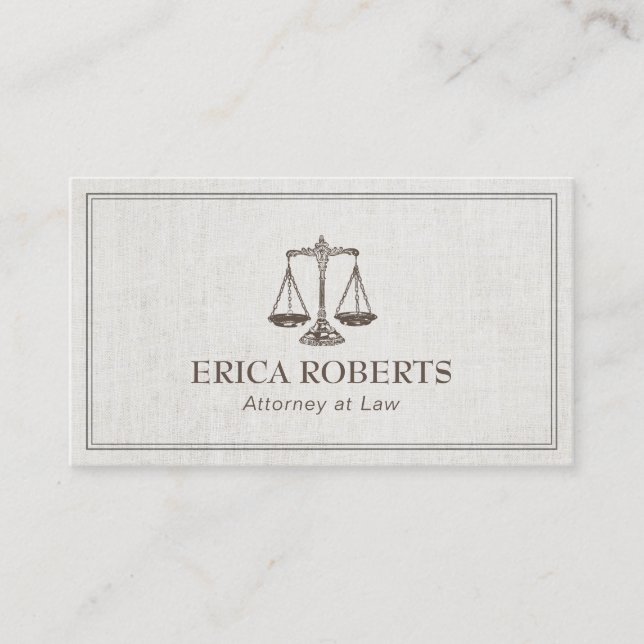 Tarjeta De Visita Escala de la antigüedad del abogado del abogado (Anverso)