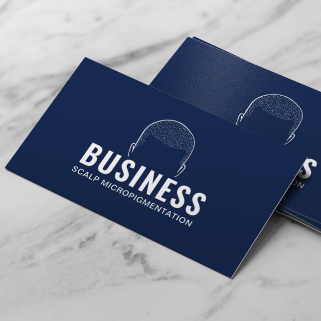 Tarjeta De Visita Escala Micropigmentación Cabello Tattoo Naval Azul (Subido por el creador)