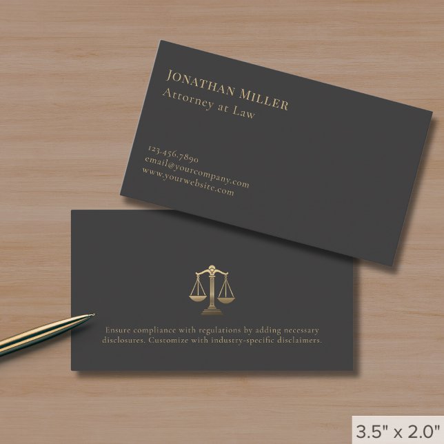 Tarjeta De Visita Escala simple de oro de la justicia (Subido por el creador)
