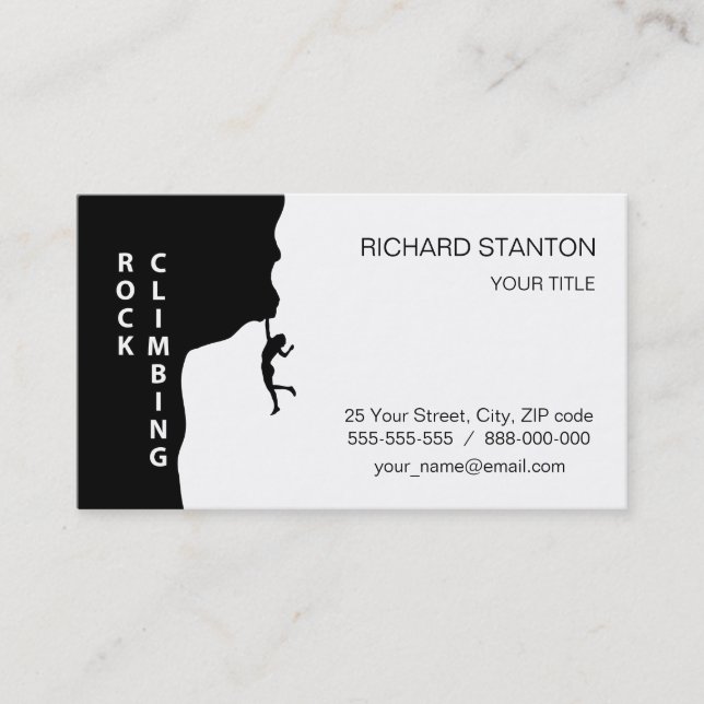 Tarjeta De Visita Escalada de rocas (Anverso)