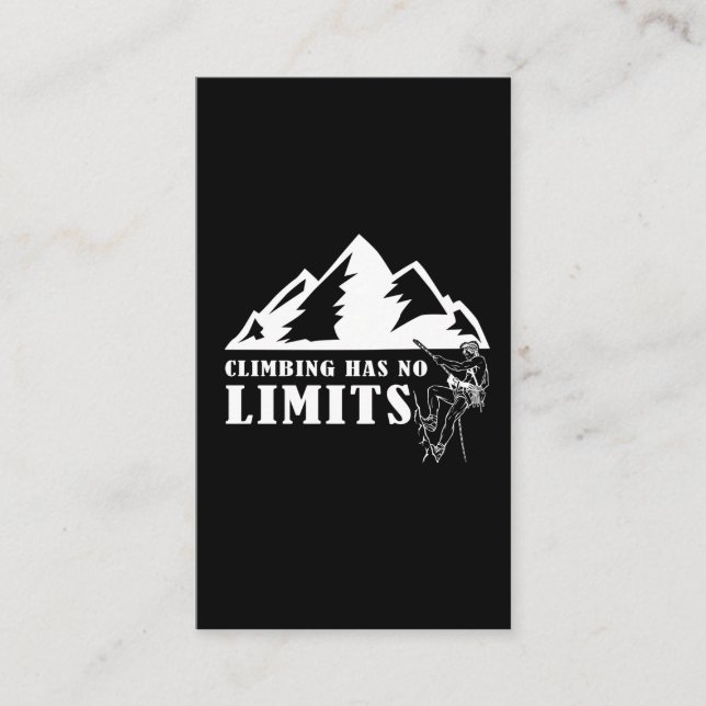 Tarjeta De Visita Escalada sin límites en las montañas Rock Carabine (Anverso)