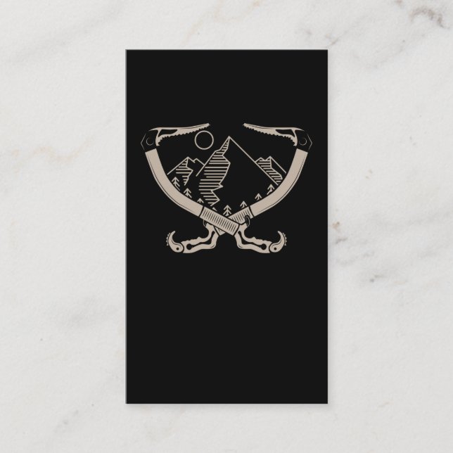 Tarjeta De Visita Escaladora de montaña Retro Rock (Anverso)