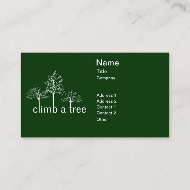 Tarjeta De Visita Escalar un diseño de árbol (Anverso)