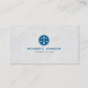 Tarjeta De Visita Escalas azules del abogado del fondo del mármol d