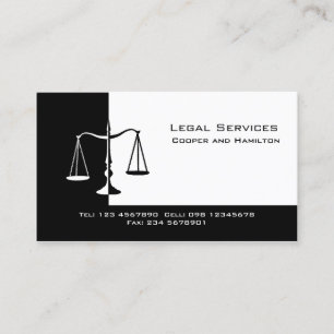 Tarjeta De Visita Escalas de abogados de la justicia