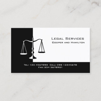 Tarjeta De Visita Escalas de abogados de la justicia