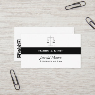 Tarjeta De Visita Escalas de justicia con códigos QR