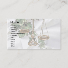 Tarjeta De Visita Escalas de justicia en Ivy & Satin