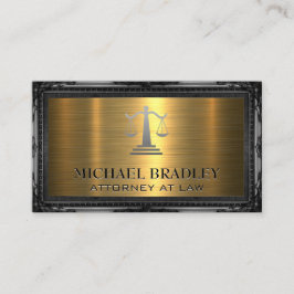 Tarjeta De Visita Escalas de Justicia Legal | Marco antiguo | Metáli