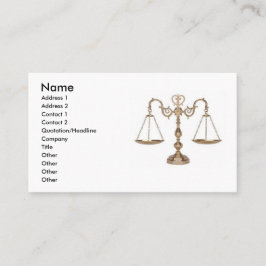 Tarjeta De Visita Escalas de justicia - Ornato