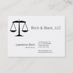 Tarjeta De Visita Escalas de la justicia (ley)