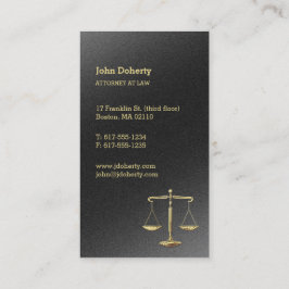Tarjeta De Visita Escalas de oro de la justicia | Abogado