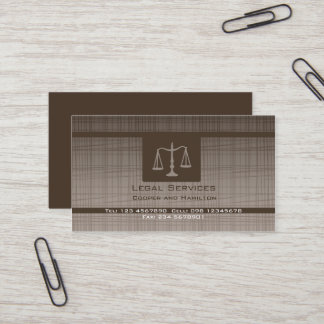 Tarjeta De Visita Escalas del abogado de la justicia