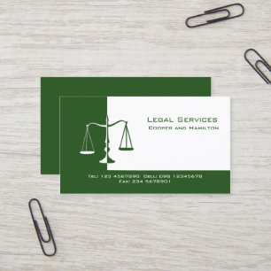 Tarjeta De Visita Escalas del abogado de la justicia