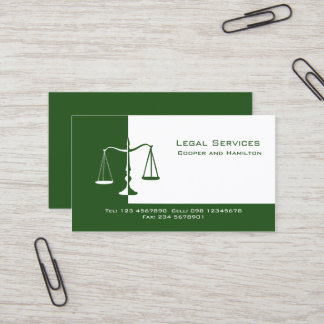 Tarjeta De Visita Escalas del abogado de la justicia
