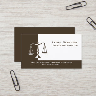 Tarjeta De Visita Escalas del abogado de la justicia