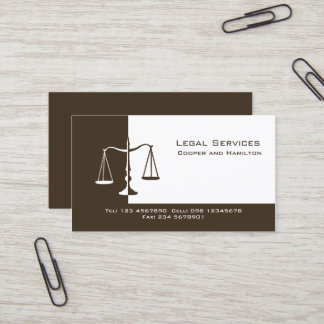 Tarjeta De Visita Escalas del abogado de la justicia