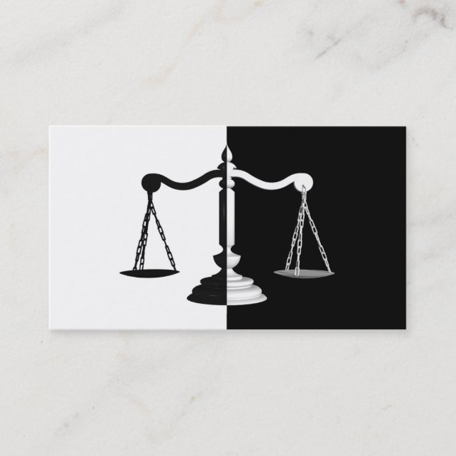 Tarjeta De Visita Escalas en blanco y negro (Anverso)