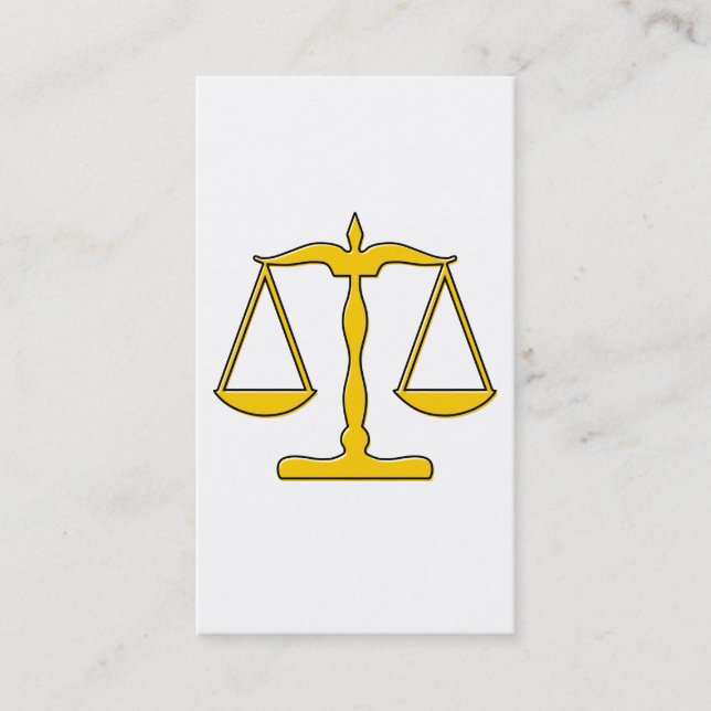 Tarjeta De Visita escalas impares de justicia (Anverso)