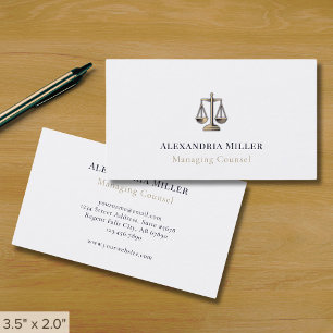 Tarjeta De Visita Escalas profesionales de la justicia