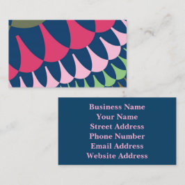 Tarjeta De Visita Escalas verdes y rosas de los bosques