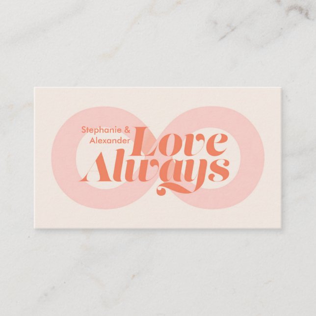 Tarjeta De Visita Escale de amor infinita y billete de perro (Anverso)