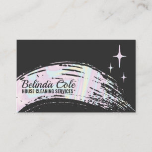 Tarjeta De Visita Escalera de limpieza holográfica moderna