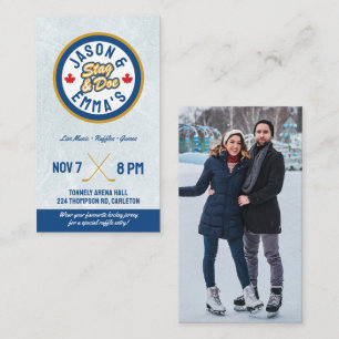 Tarjeta De Visita Escalera nocturna de hockey y boletos de Doe Jack 