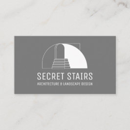 Tarjeta De Visita escaleras de Arquitectura Minimalista Moderna gris