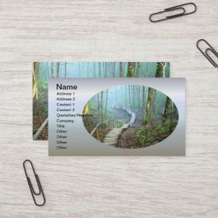 Tarjeta De Visita Escaleras de madera de enrrollamiento a través de