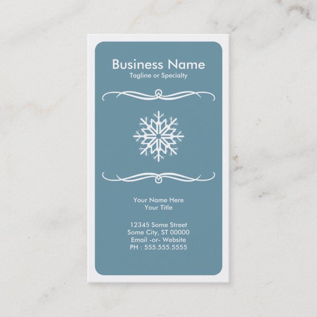 Tarjeta De Visita escama de la nieve de la MOD (Anverso)