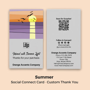Tarjeta De Visita Escanear código QR Gracias Por Tu Compra Social