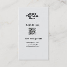 Escaneo mínimo simple para pagar Agregar logotipo 