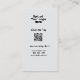 Tarjeta De Visita Escaneo mínimo simple para pagar Añadir el logotip