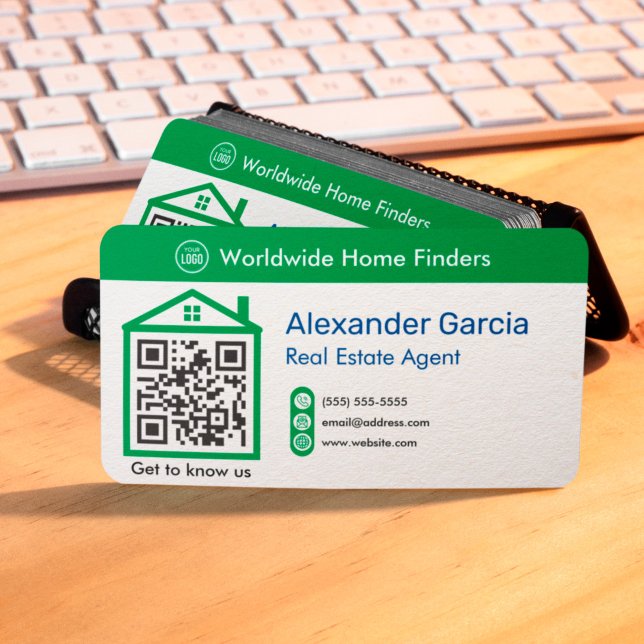 Tarjeta De Visita Escáner de código QR para agente inmobiliario (Subido por el creador)