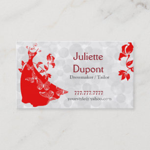 Tarjeta De Visita Escaparate de peluquería rojo