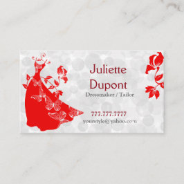 Tarjeta De Visita Escaparate de peluquería rojo