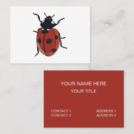 Tarjeta De Visita Escarabajos insectos Ladybug