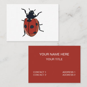 Tarjeta De Visita Escarabajos insectos Ladybug