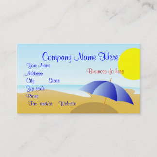 Tarjeta De Visita Escena de la playa