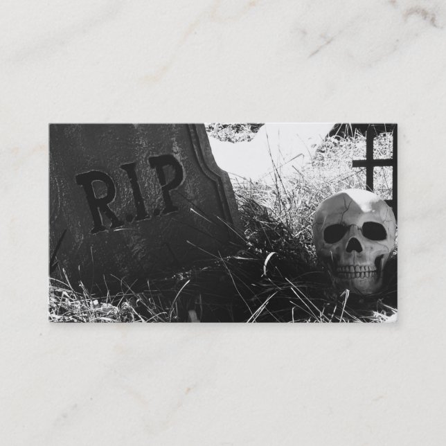 Tarjeta De Visita escena del cementerio (Anverso)