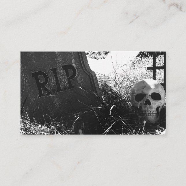 Tarjeta De Visita escena del cementerio (Anverso)