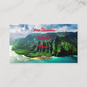 Tarjeta De Visita Escena isla tropical kauai Hawaii