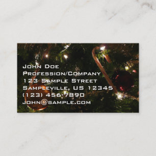 Tarjeta De Visita Escena navideña en árbol de Navidad III