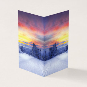 Tarjeta De Visita Escenario de invierno