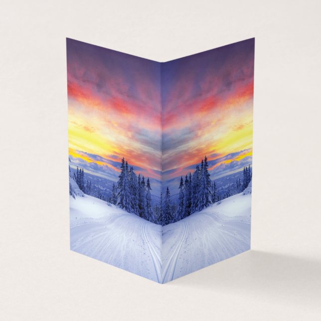 Tarjeta De Visita Escenario de invierno (Exterior)