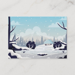 Tarjeta De Visita Escenario de invierno